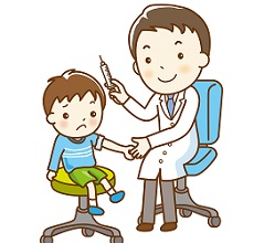 小児科医と患児